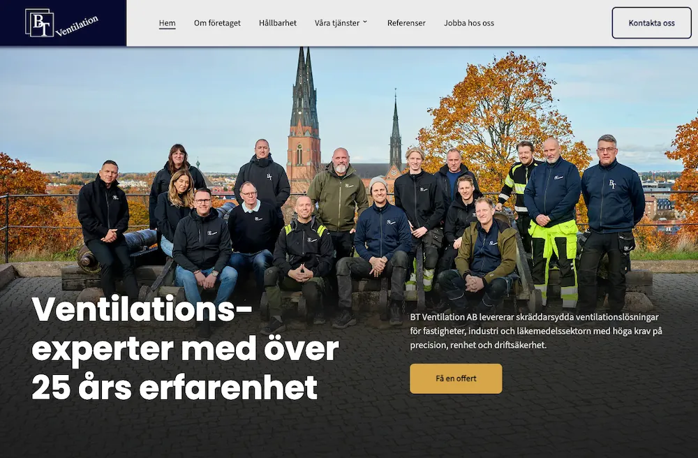 Uppdaterad hemsida